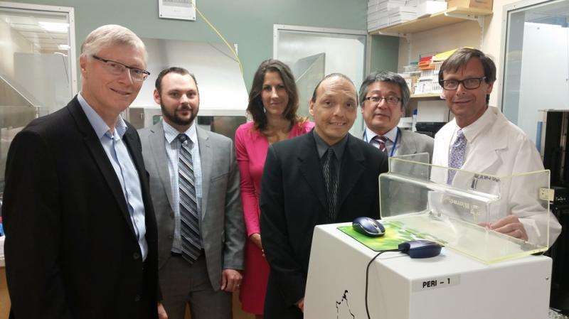 James Shapiro (right) with members of his team along with islet cell transplant recipients Verlyn Olson, Allyson Hadland and Jason Surgenor.