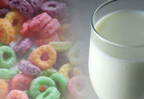 Sugary cereals eaten dry could cause tooth decay, but when washed down with milk after eating, plaque acid levels are reduced, preventing damage to tooth enamel that leads to cavities, according to new research at the University of Illinois at Chicago College of Dentistry.