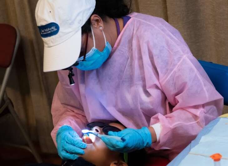 A new study finds that school-based dental care reduces cavities by more than 50 percent. Credit: ©Sorel: Courtesy of NYU Photo Bureau