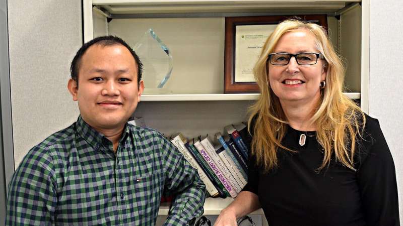 Anita Kozyrskyj (right) and main collaborator Hein Tun found a causal link between caesarean section birth, low levels of key gut bacteria and peanut sensitivity in babies--particularly among those of Asian descent. Credit: Faculty of Medicine &amp; Dentistry, University of Alberta