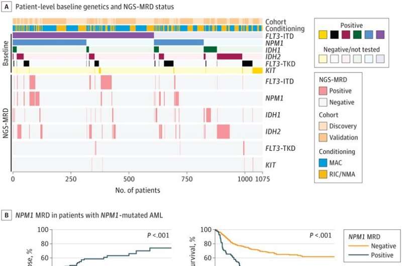 Blood test identifies acute myeloid leukemia patients at greater risk for relapse after bone marrow transplant