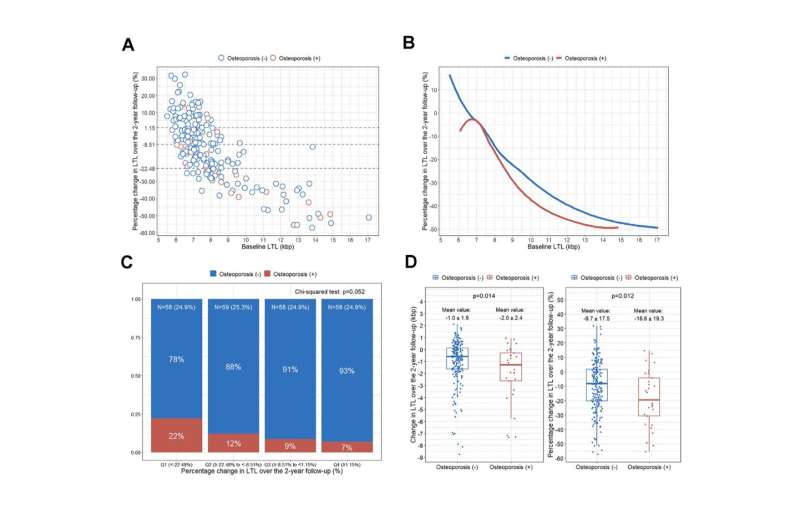 Association between osteoporosis and telomere shortening