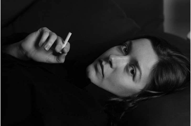 woman smoking