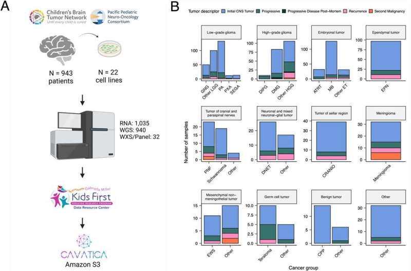 Open-analysis platform for pediatric brain tumors provides robust data resource for childhood cancer research