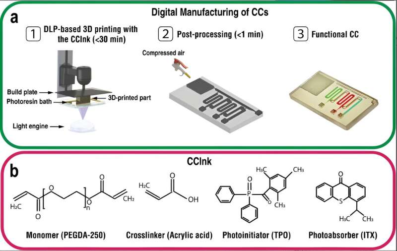 Made-to-order diagnostic tests may be on the horizon: Researchers invent lab on a chip that can be 3D-printed in minutes