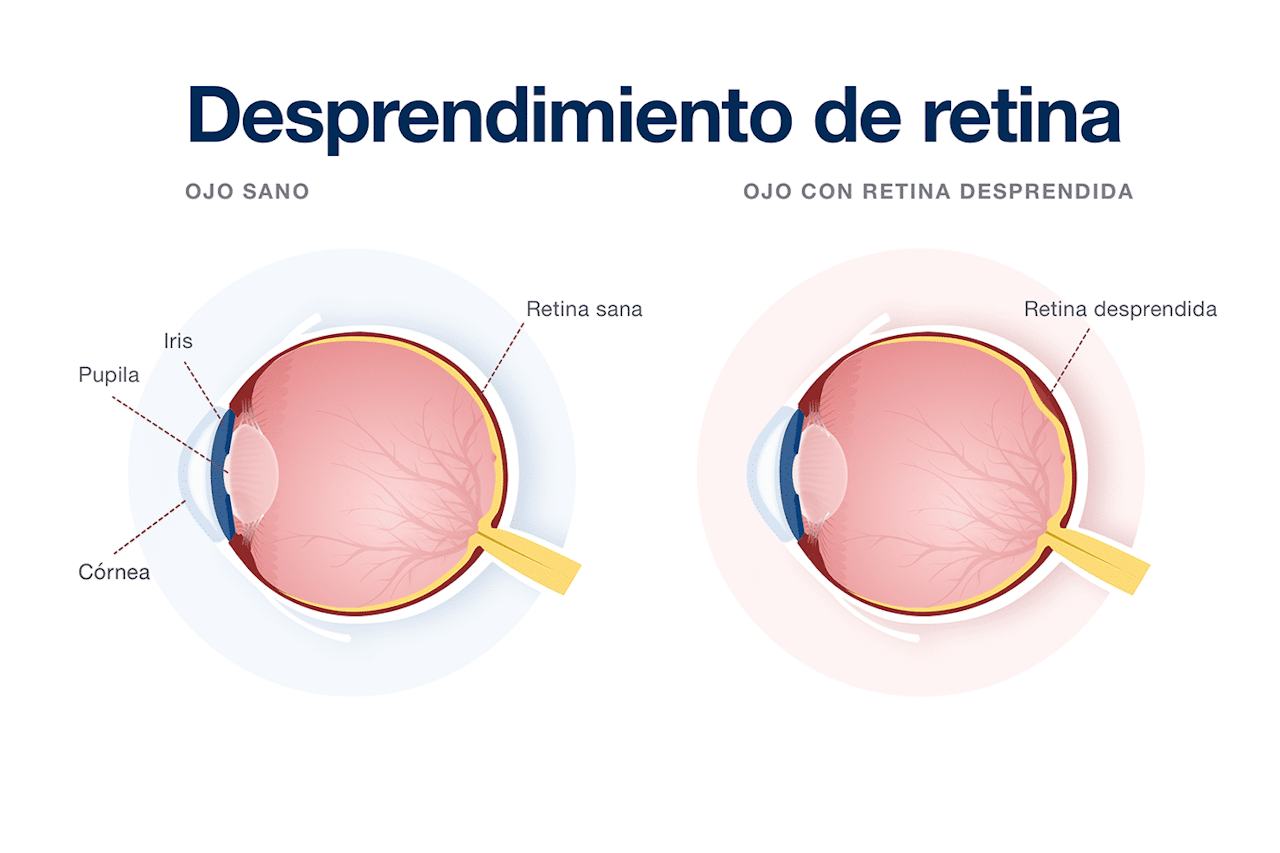 Desprendimiento de retina: causas, síntomas y tratamiento