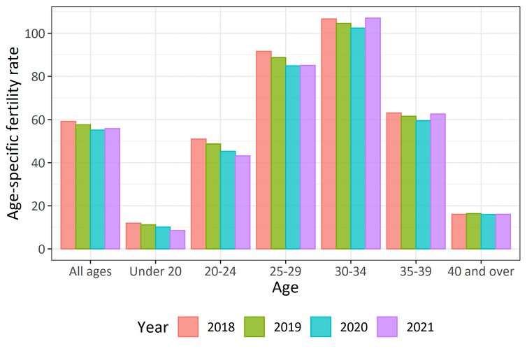 Effect of lockdowns on birth rates in the UK