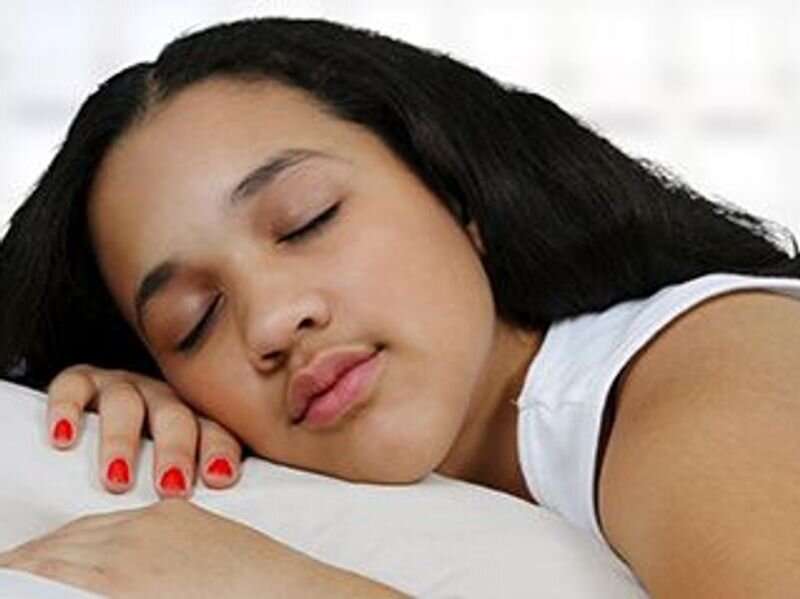 Going to bed a little earlier greatly increases total sleep time for teens 