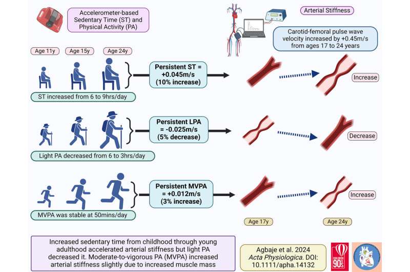 Childhood sedentariness found to accelerate premature vascular damage