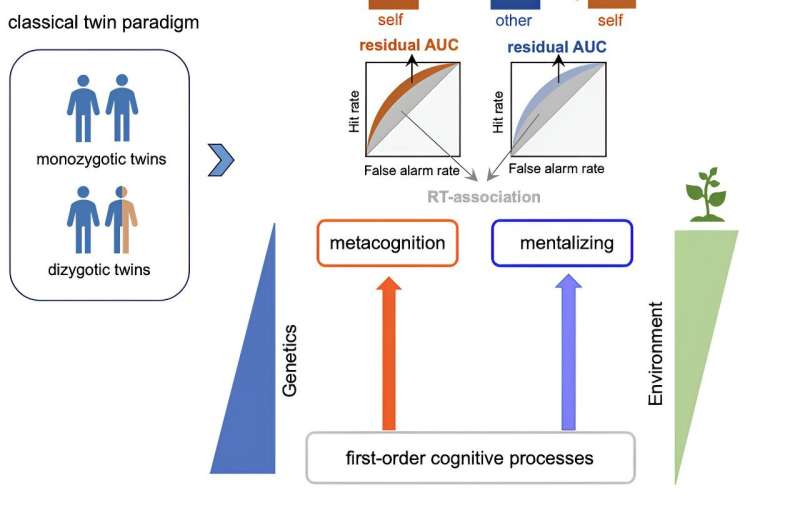 Environment may influence metacognitive abilities more than genetics