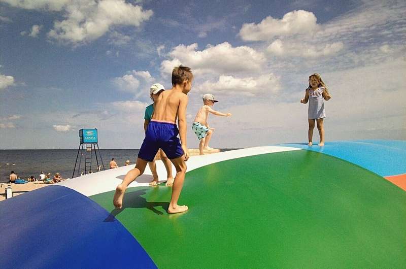 children on beach