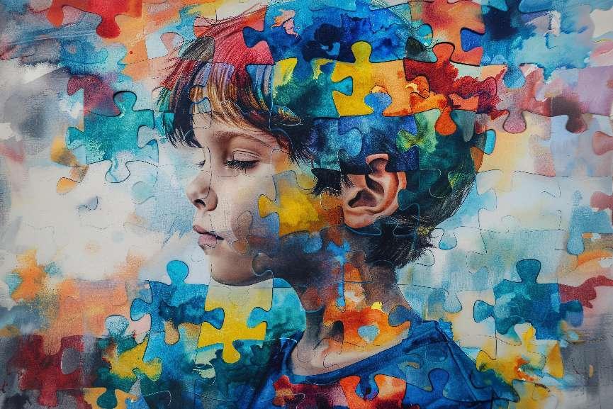 autism-day-with-colorful-portrait