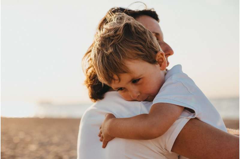 parent hugging child