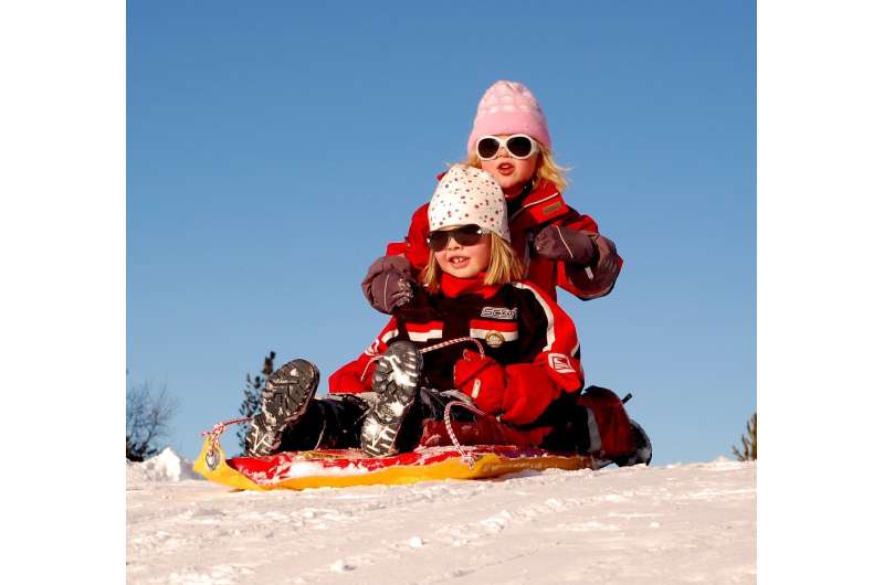 children snow