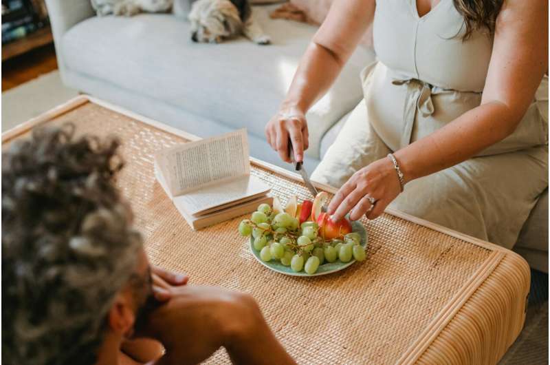 pregnant woman eating