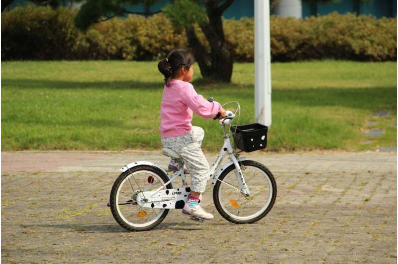 child on bike